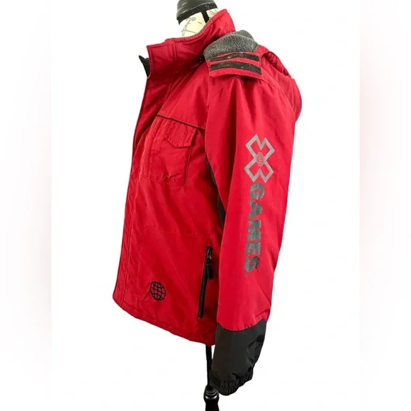 X Games $250 EUC Red Winter Jacket ski snowboard sport youth large, unisex small - Picture 2 of 12
